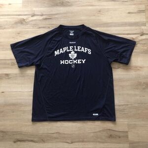 Reebok Navy Blue Toronto Maple Leafs Hockey Men's Shirt